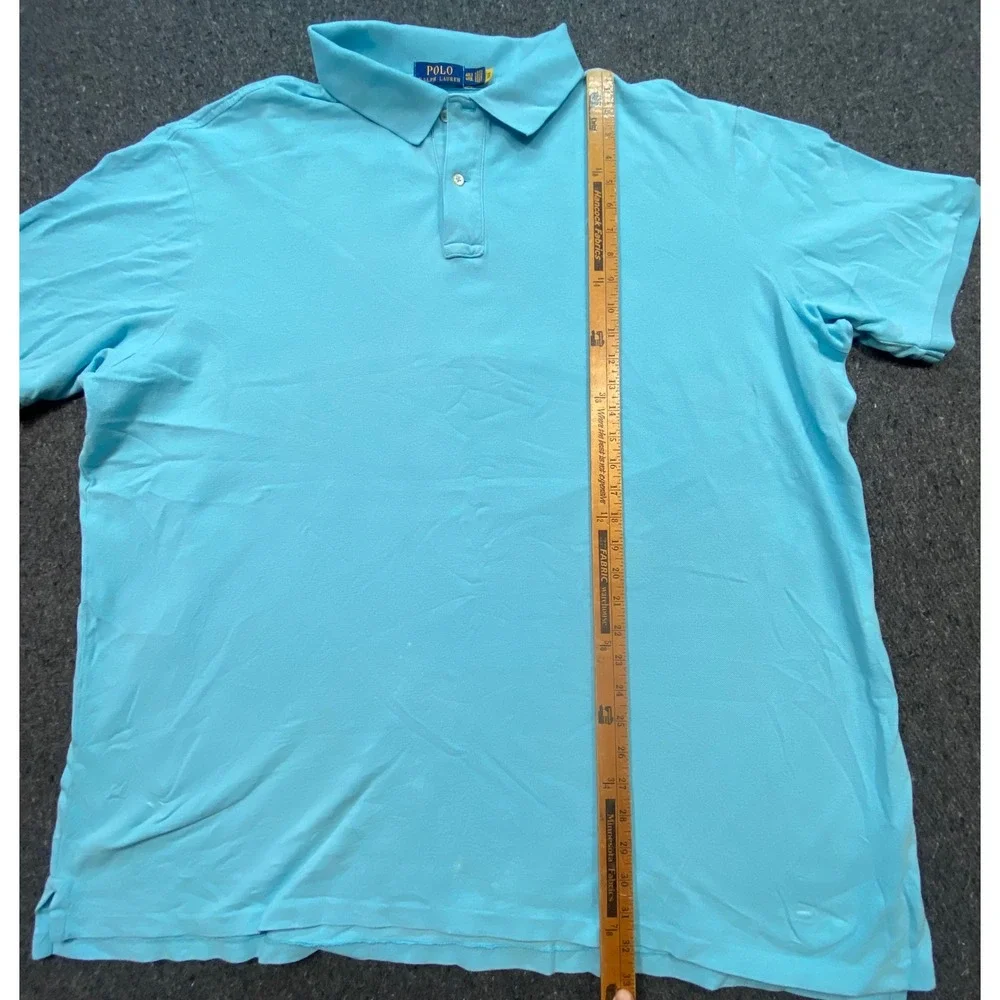 Polo Ralph Lauren Polo Sz 4XLT Mens Blue Preppy Classic Pink Pony Logo TShirt